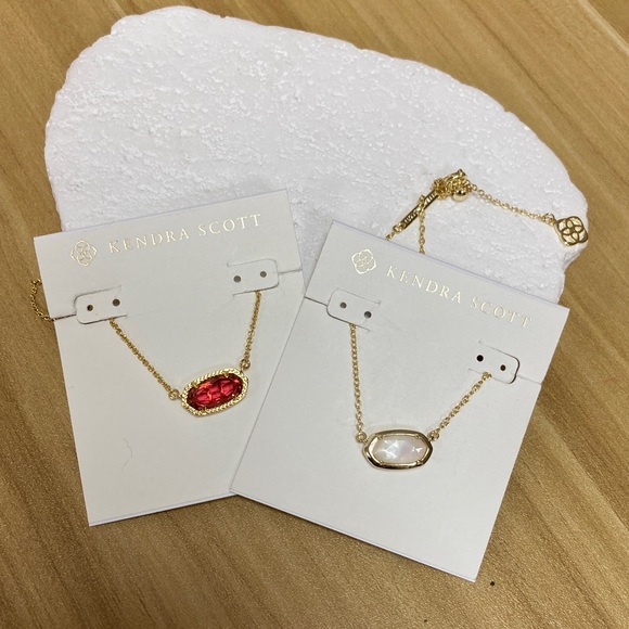 Kendra Scott Jewelry - Kendra Scott Gold Necklaces with Pink and White Stones